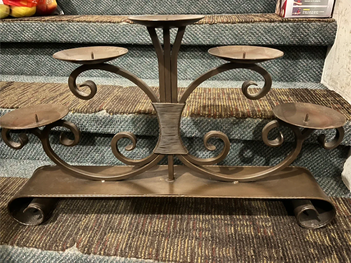 Metal Candle Holder - Holds 5 Candles