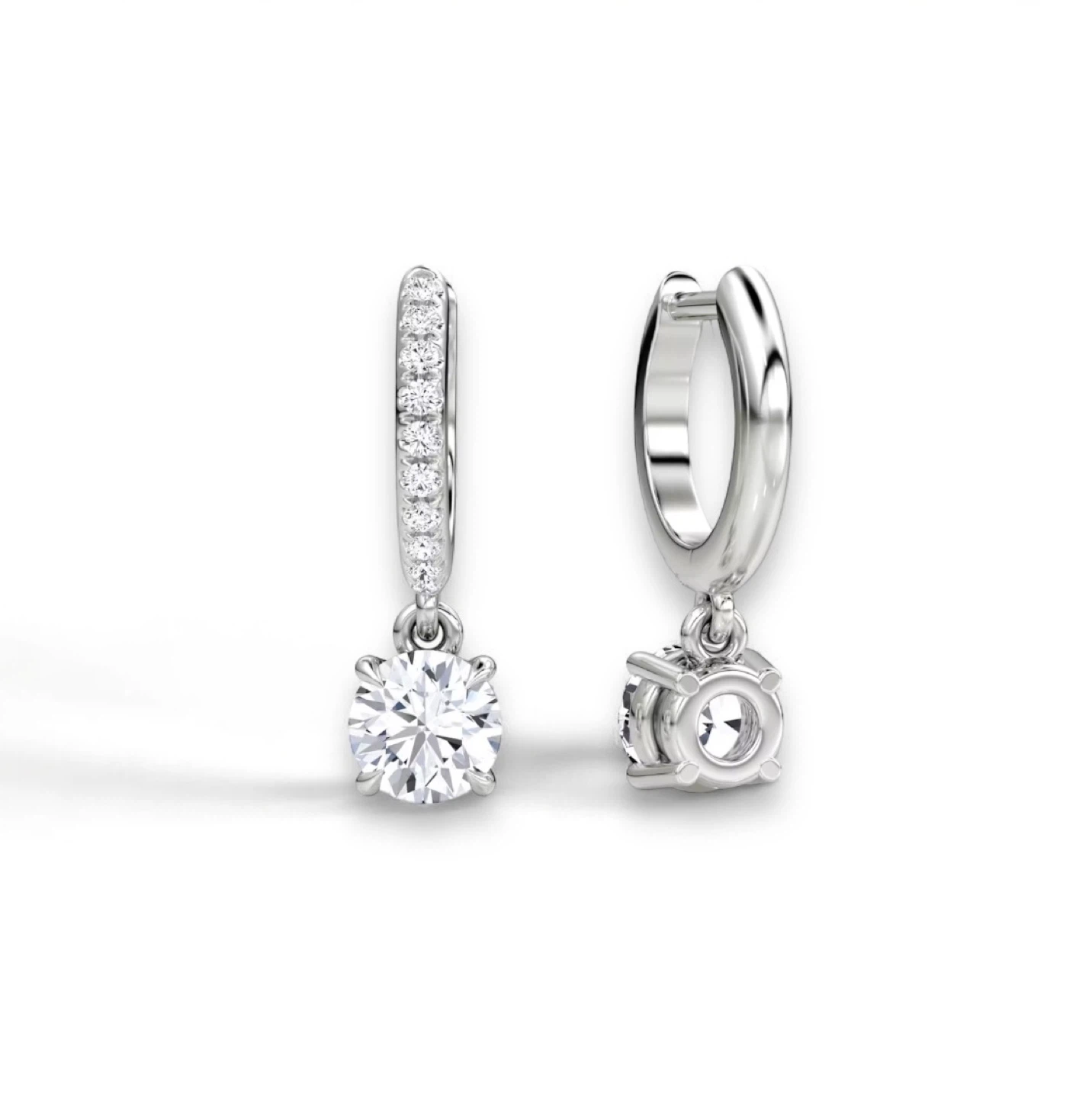 Diamond Huggie Earrings - photo 4