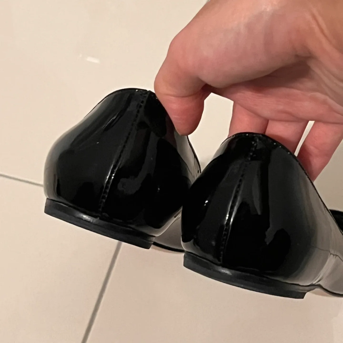 Salvatore Ferragamo Black Patent Leather Pumps image indicator(4)