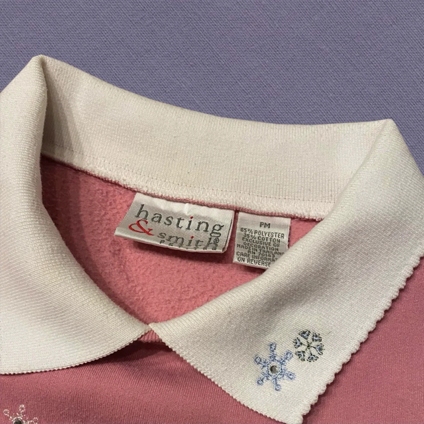 Vintage Snowman Embroidered Christmas Sweater (small) image indicator(3)