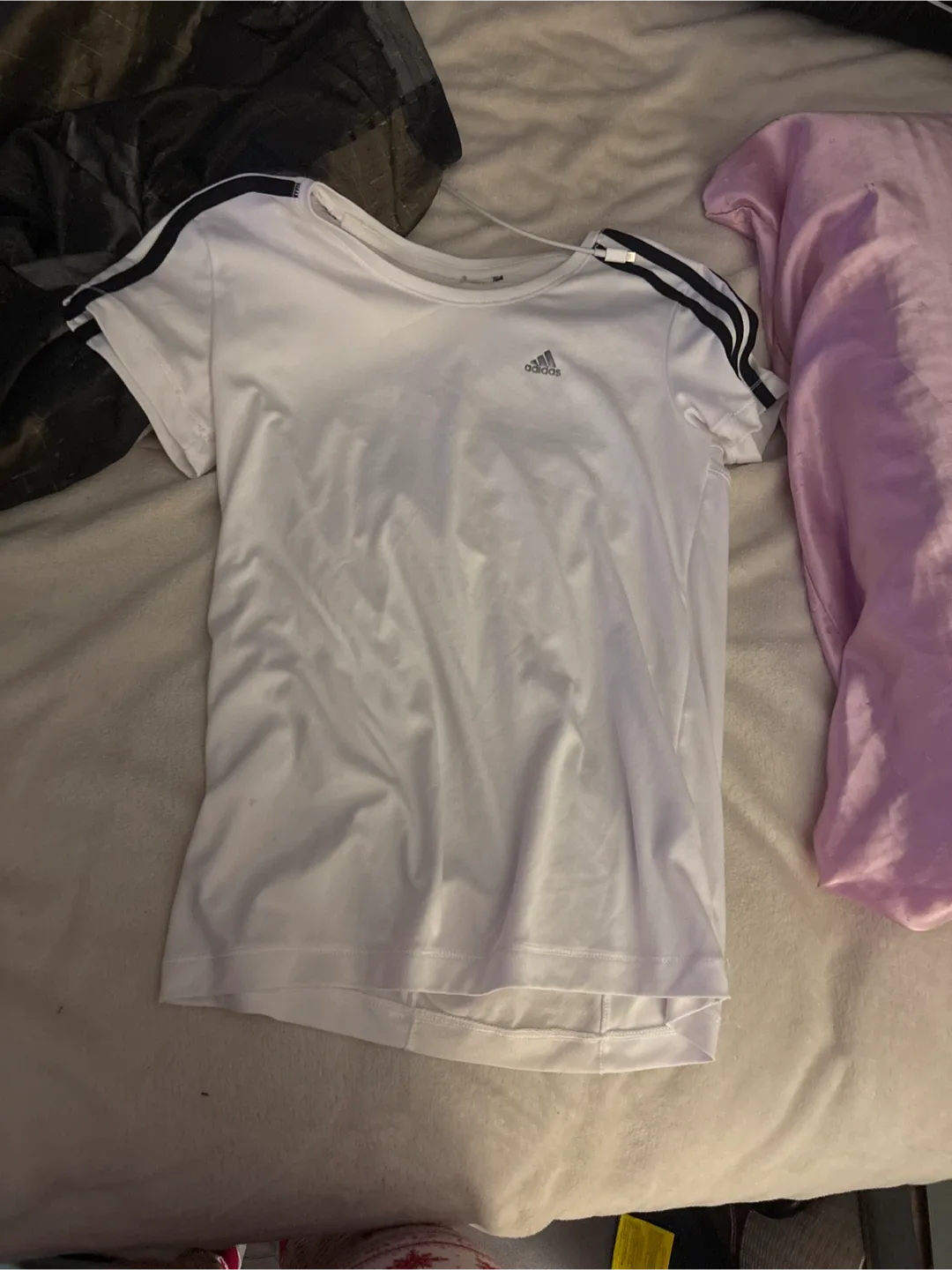 Adidas White ClimaLite T-Shirt image indicator(2)