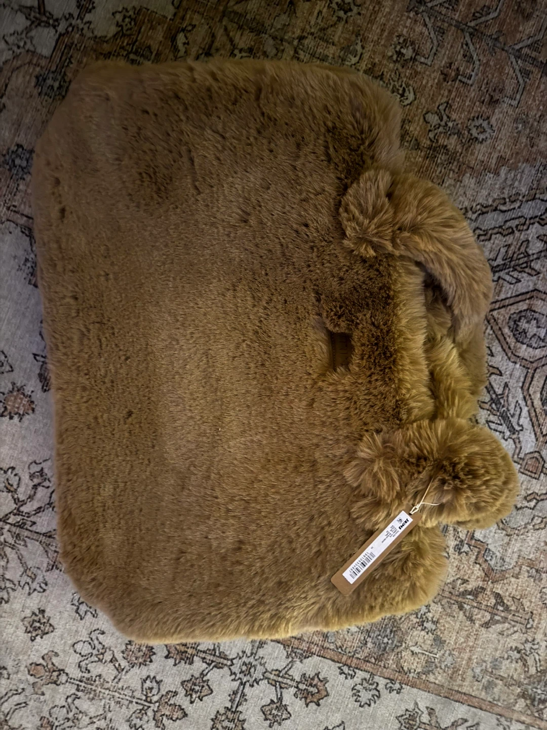 SKIMS Faux Fur Jannis Tote - Camel - photo 3