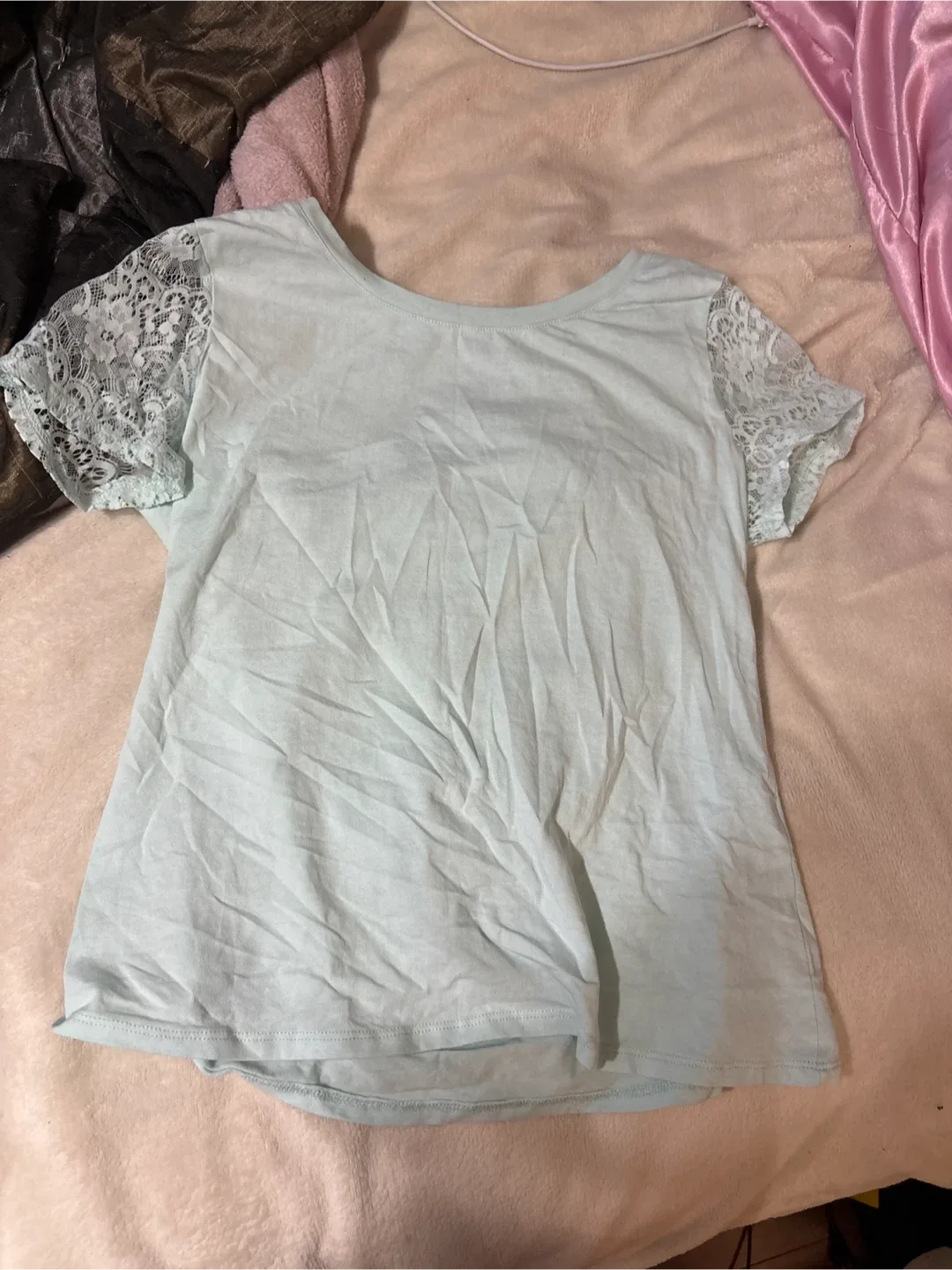 Light Blue Lace Top - Size Small thumbnail