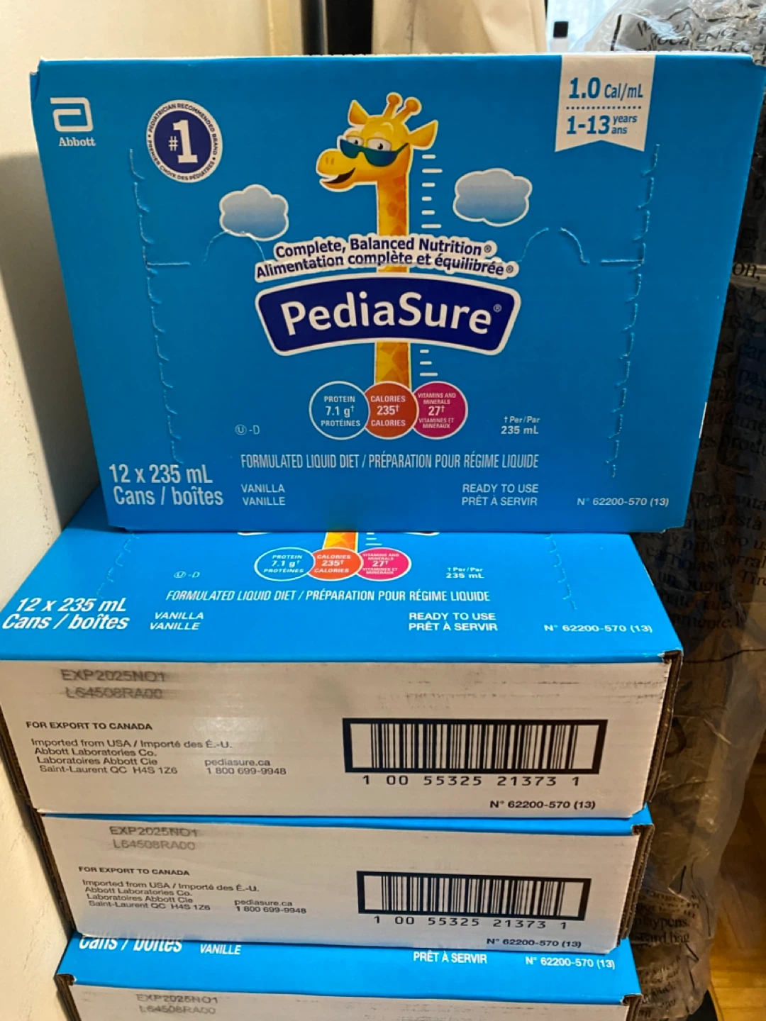 PediaSure Vanilla 12 x 235 mL - Expiry 2026