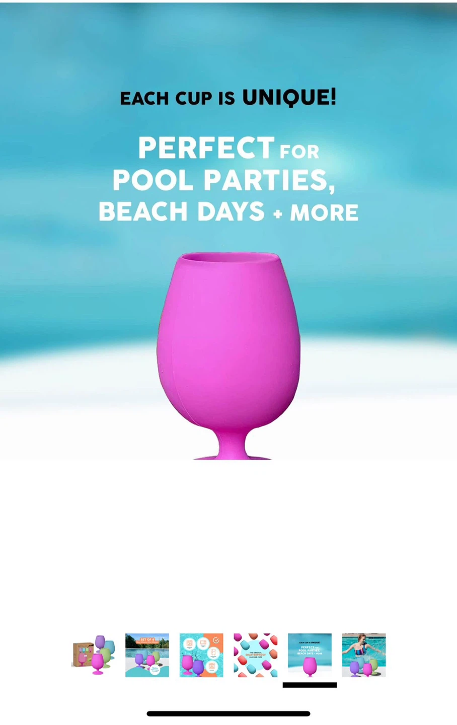 Shank & Skinze Silicone Wine Glasses - Set of 4 - photo 5