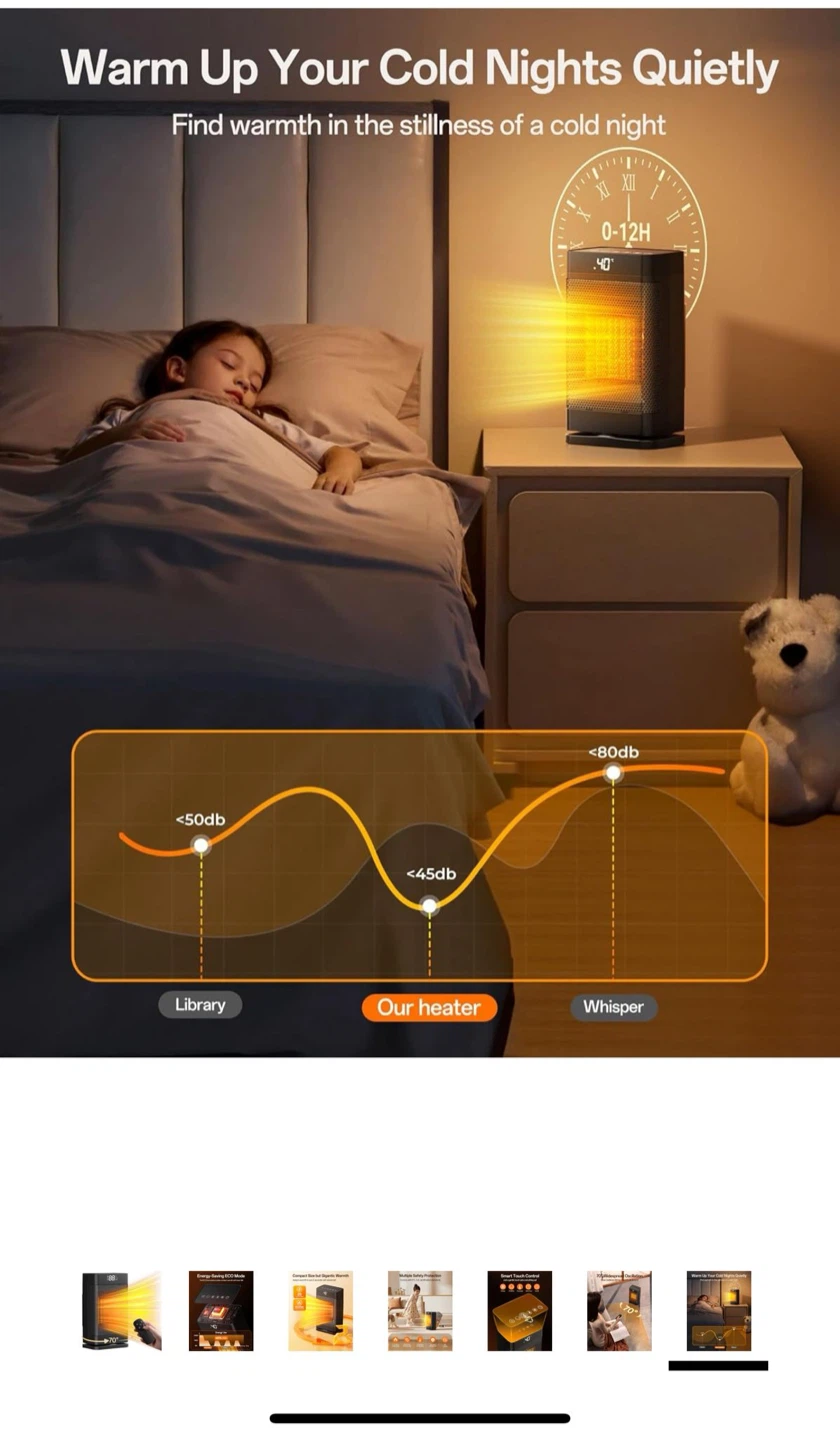 Primelove Space Heater - Compact & Quiet - photo 5
