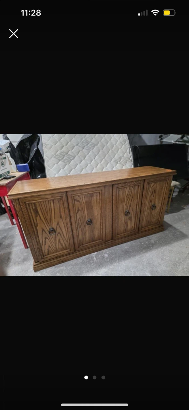 Wooden Cabinet with Doors and Drawer
