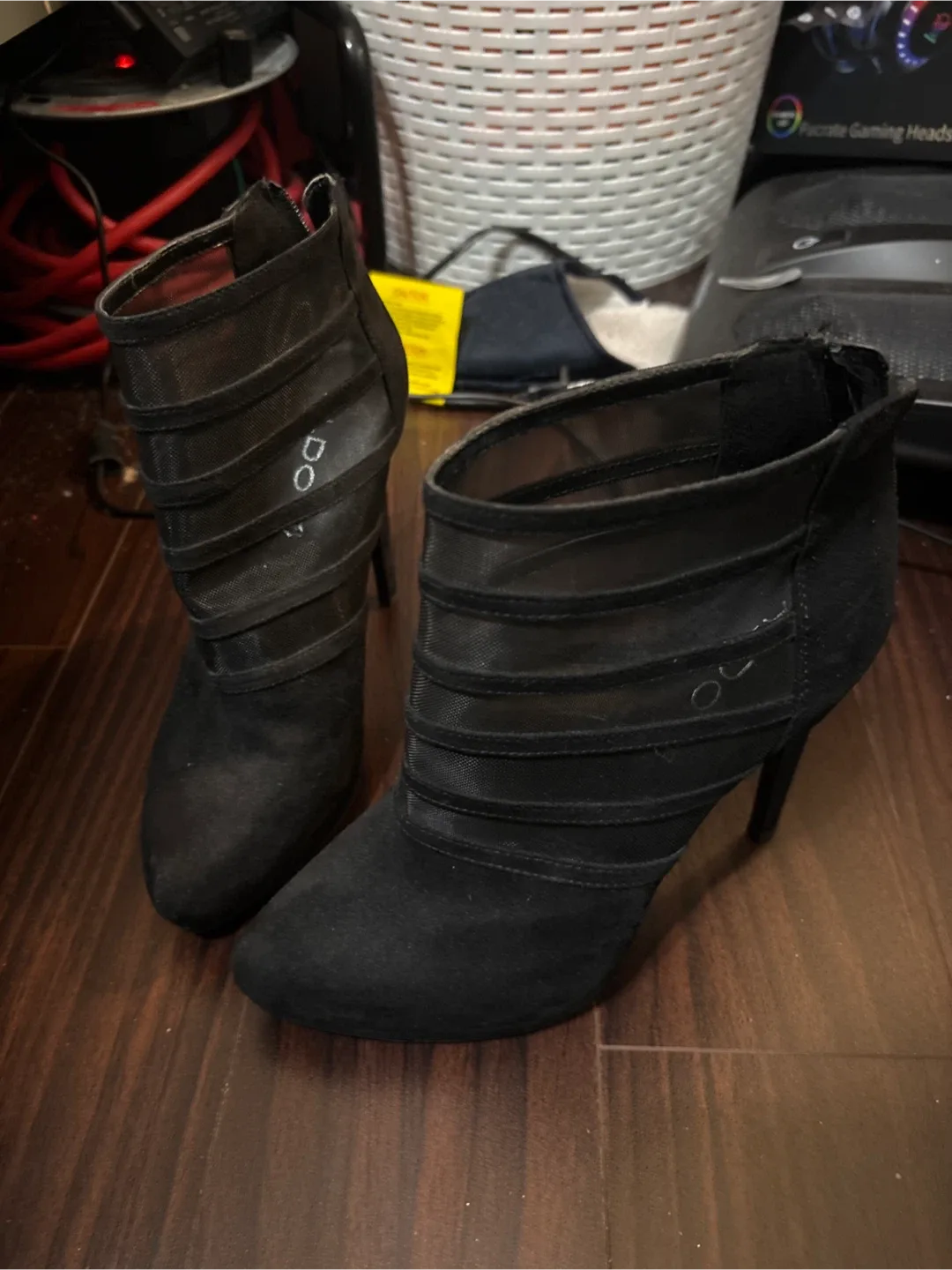 Aldo Black Heeled Ankle Boots image indicator(2)