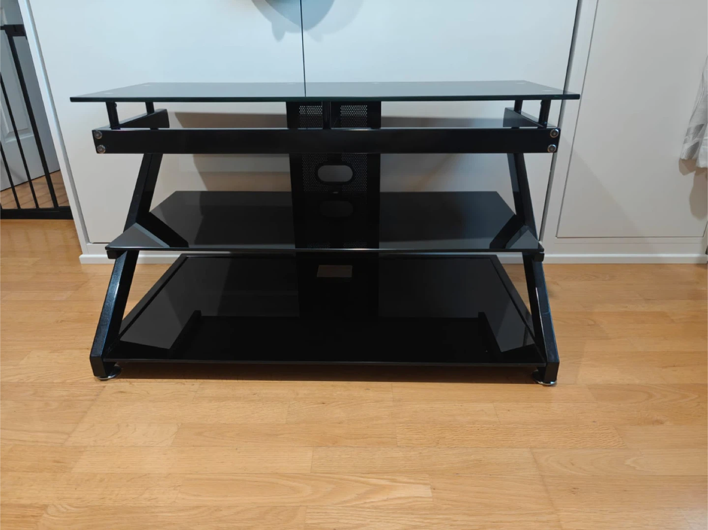 Black Glass TV Stand - photo 2