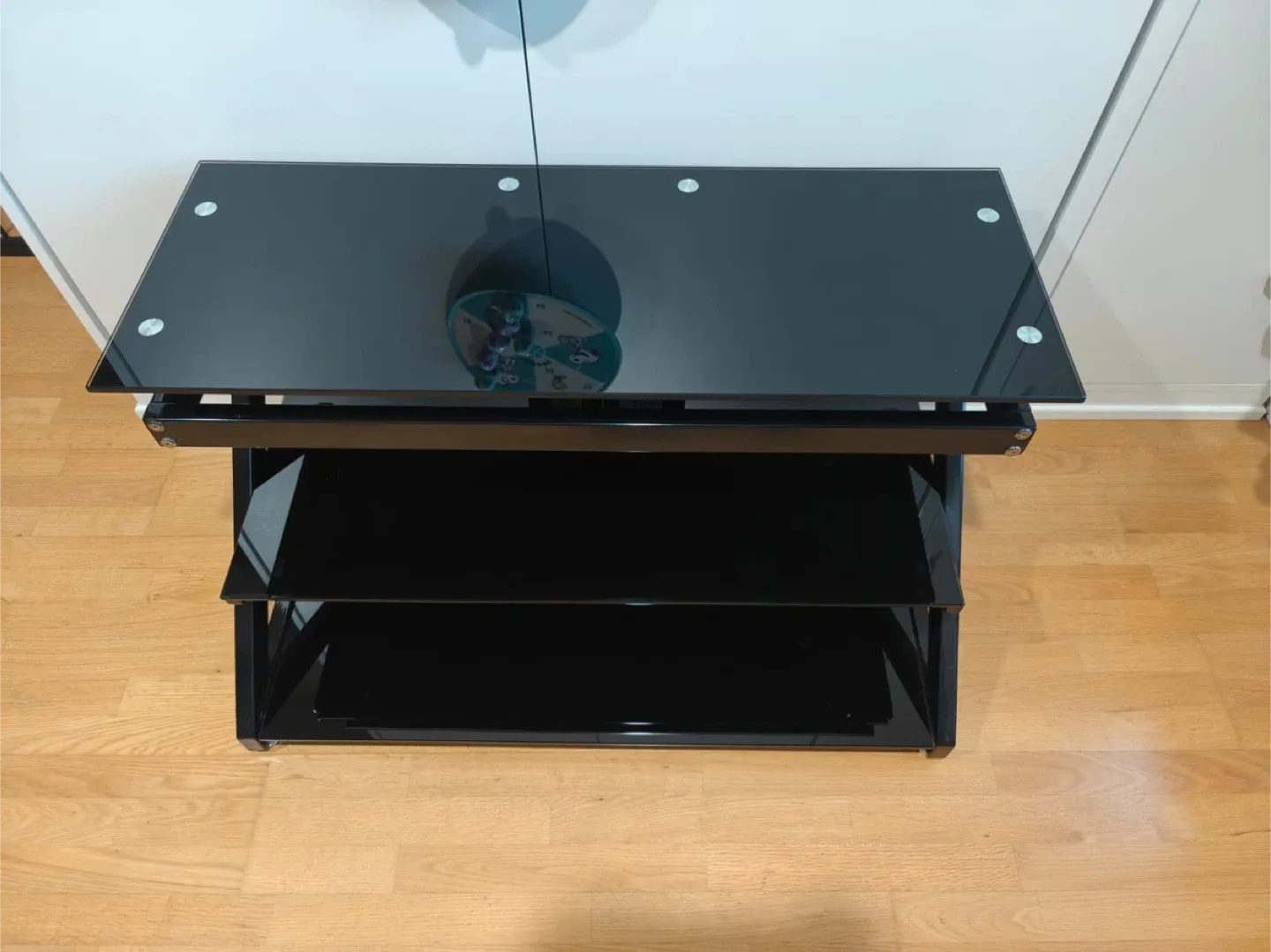 Black Glass TV Stand