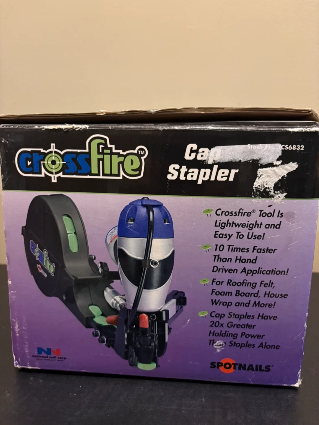 Spot Nails TCS6832 Crossfire 18 Gauge Cap Stapler - Like New! image indicator(2)