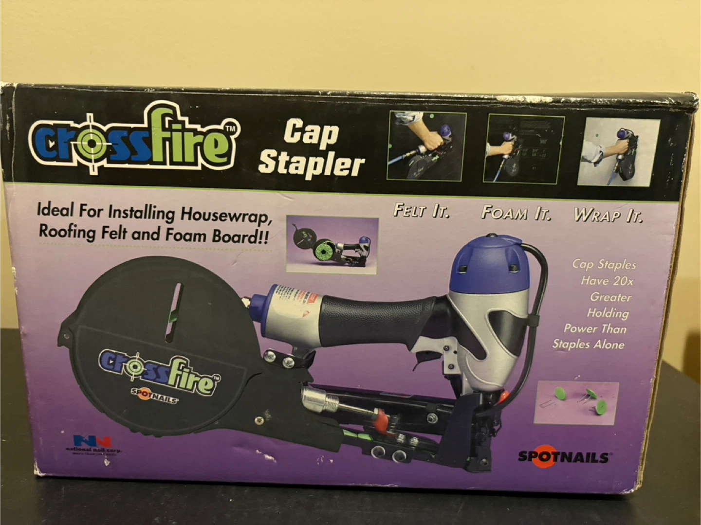 Spot Nails TCS6832 Crossfire 18 Gauge Cap Stapler - Like New!