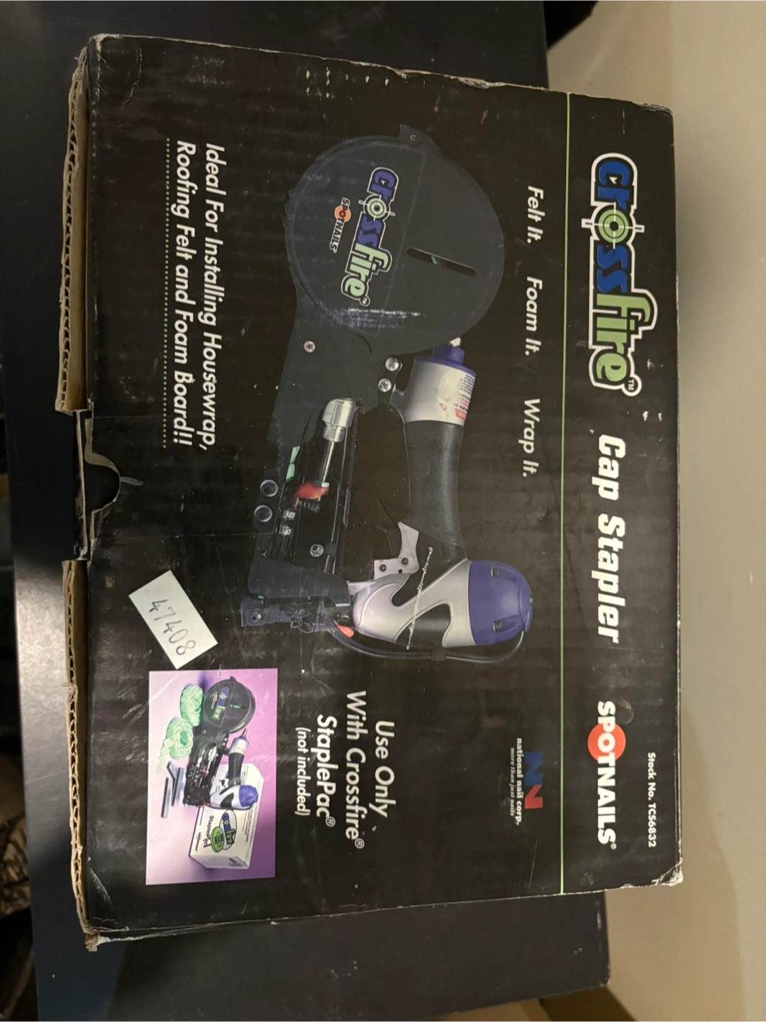 Spot Nails TCS6832 Crossfire 18 Gauge Cap Stapler - Like New! - photo 3