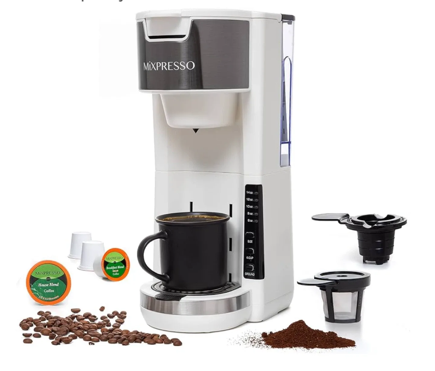 Mixpresso White Single Serve Coffee Brewer