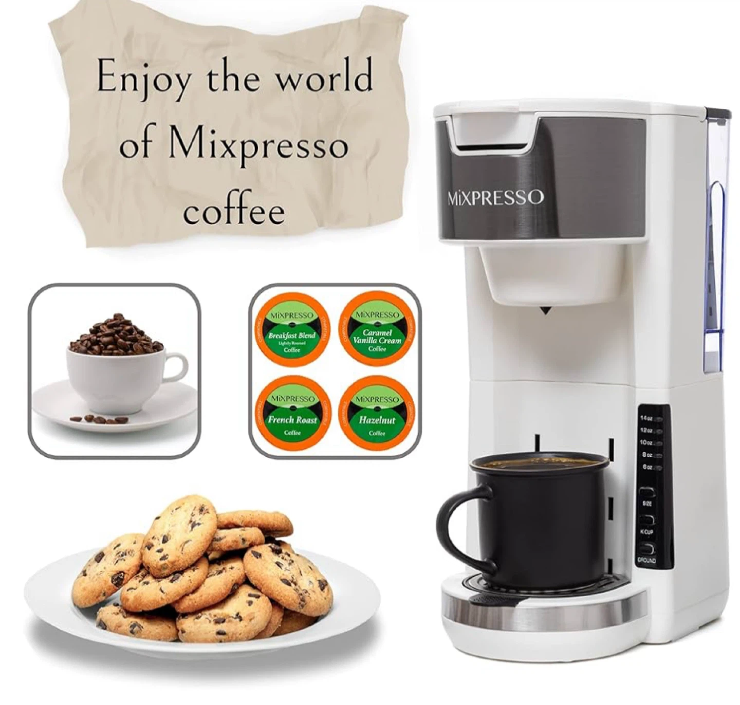 Mixpresso White Single Serve Coffee Brewer - photo 5