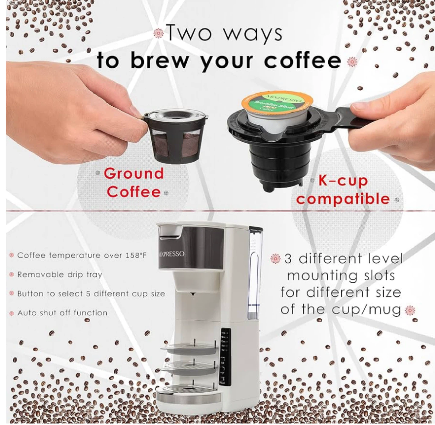 Mixpresso White Single Serve Coffee Brewer - photo 3