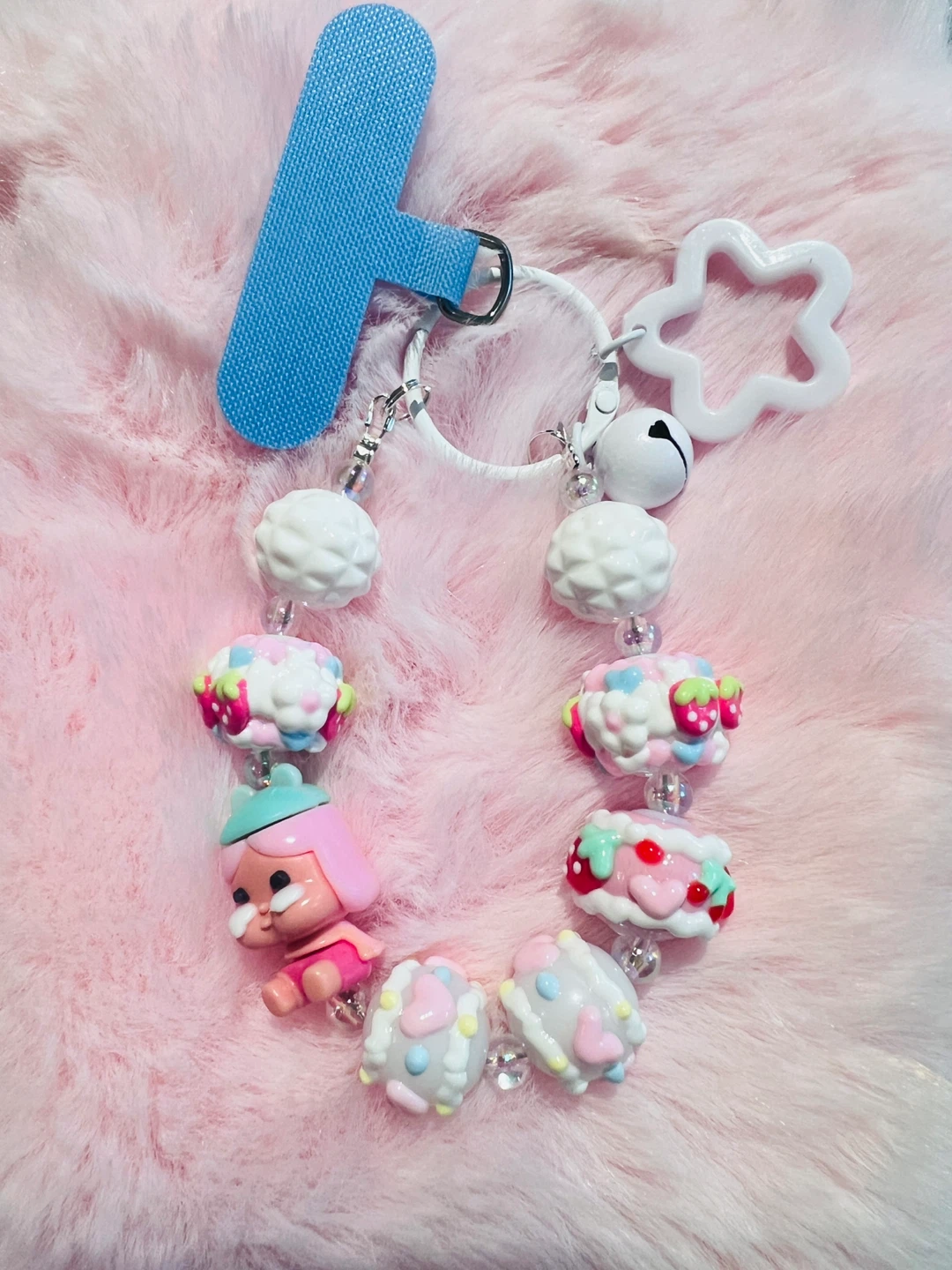 Handmade Beaded Keychain Charm - photo 3