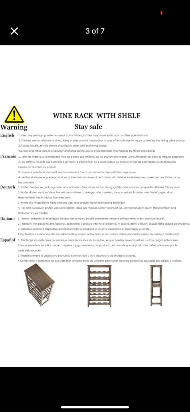 Multifunctional Wine Rack with Shelf image indicator(5)