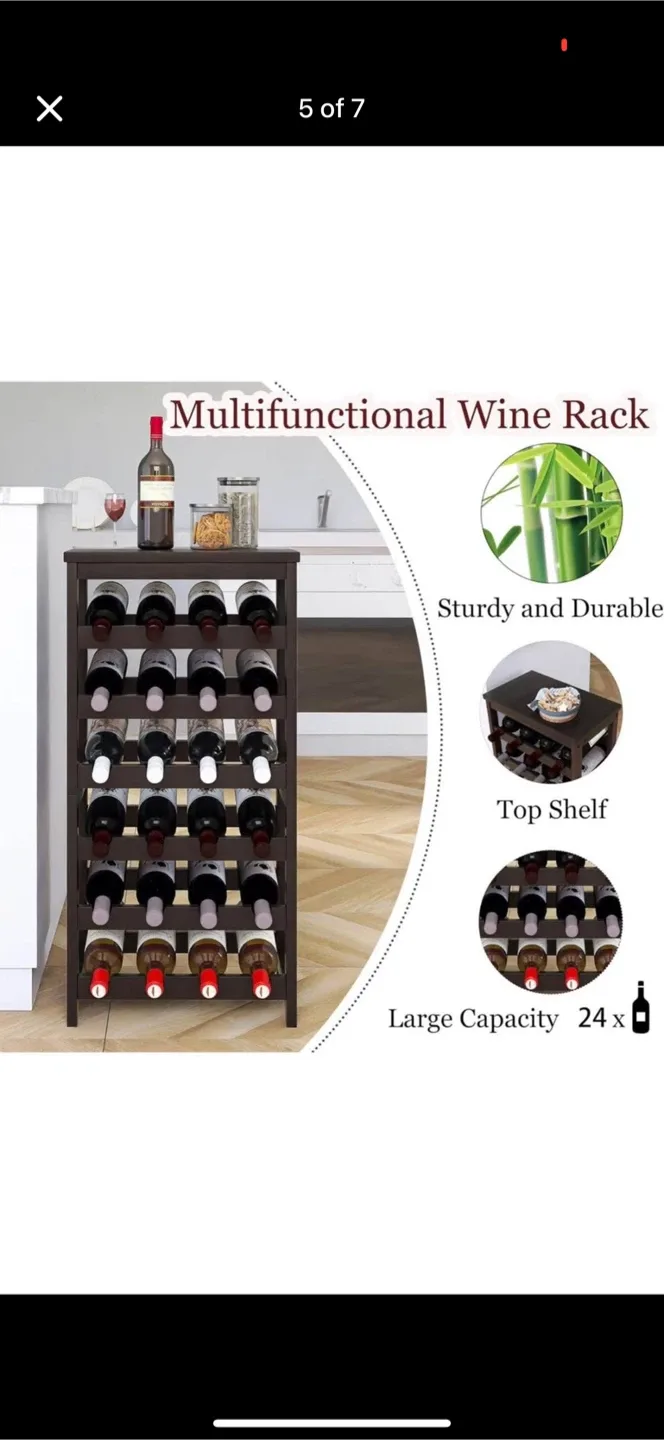 Multifunctional Wine Rack with Shelf image indicator(3)