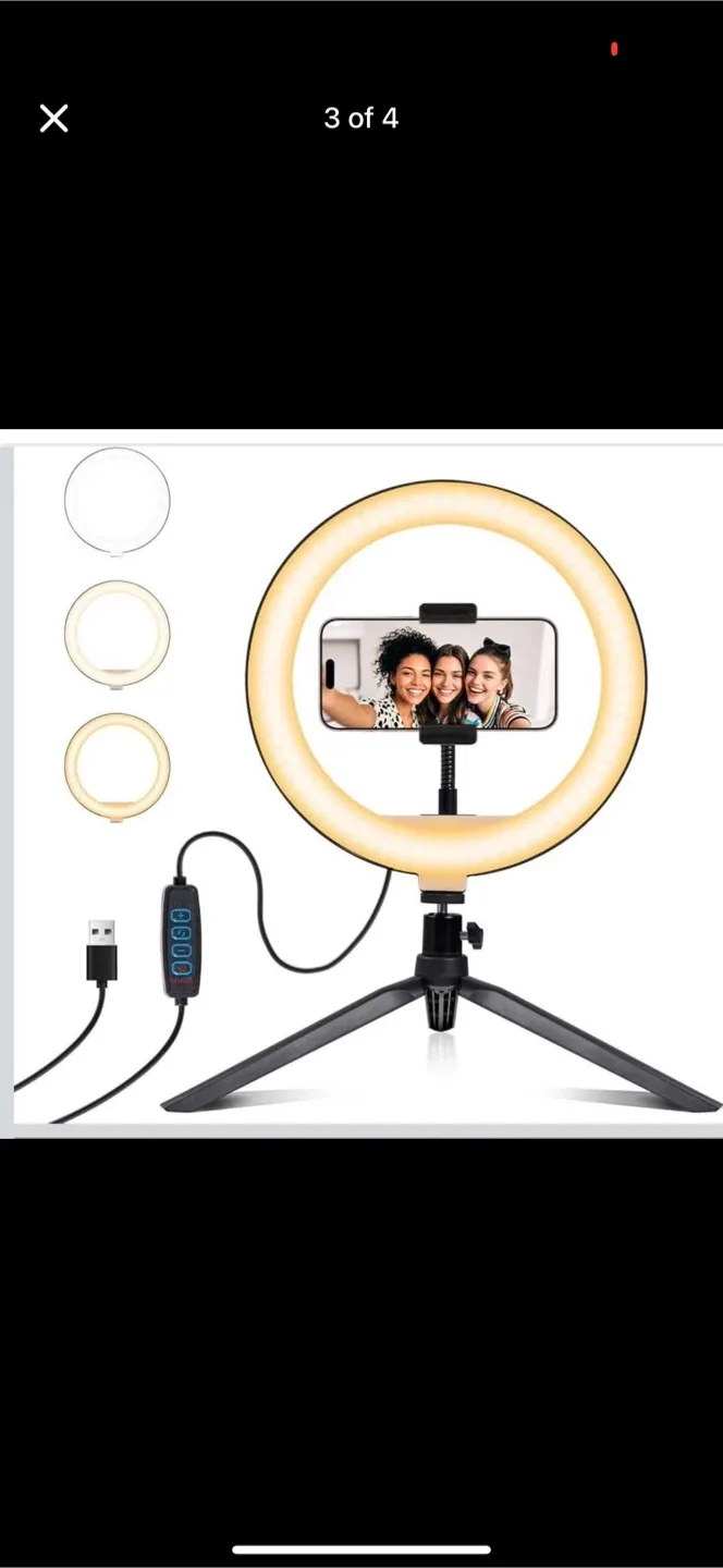 LED Ring Light with Tripod Stand image indicator(2)