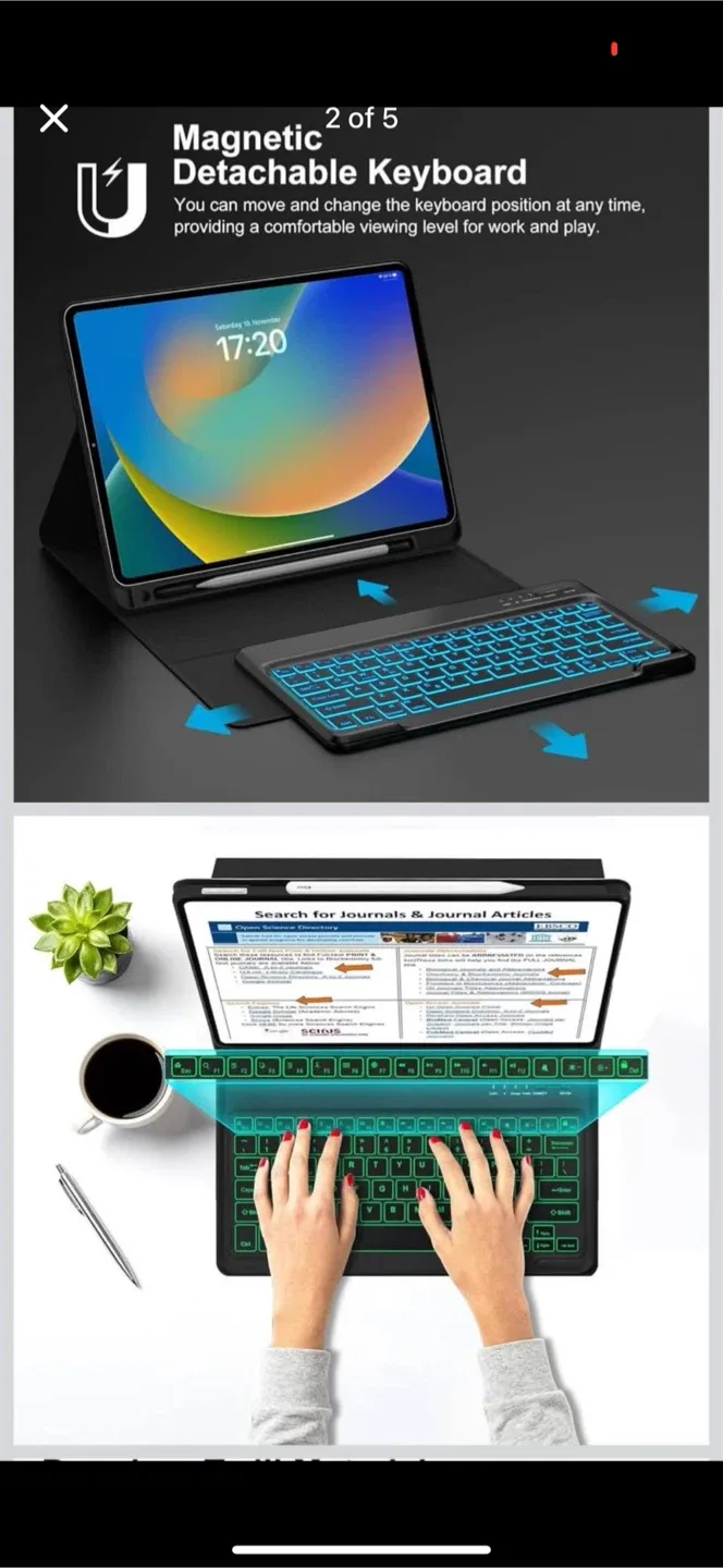 ProCase iPad Keyboard Case for iPad Air/Pro image indicator(4)