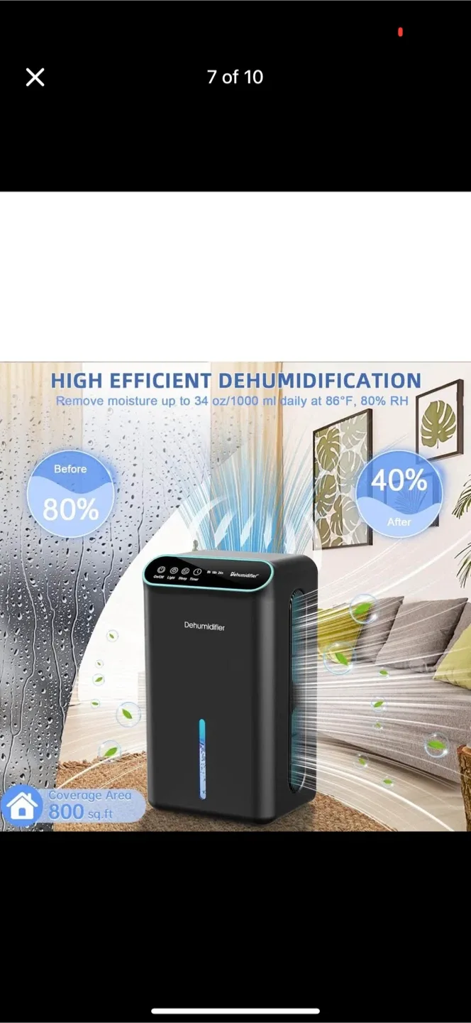 Dehumidifier with Air Filter & Aroma Pad image indicator(4)