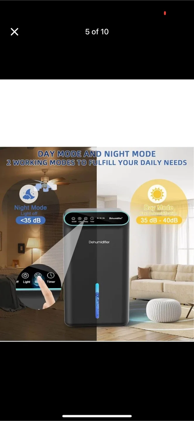 Dehumidifier with Air Filter & Aroma Pad image indicator(6)