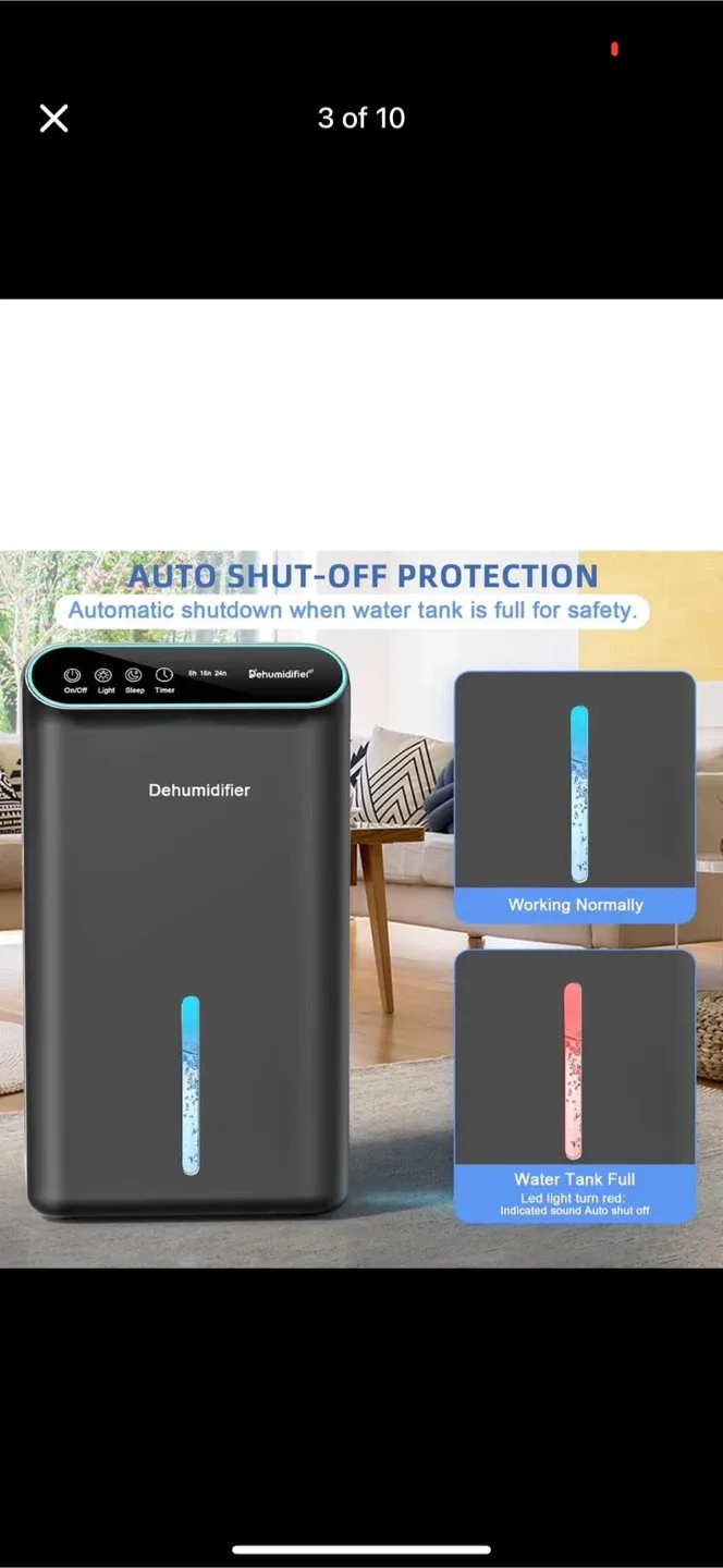 Dehumidifier with Air Filter & Aroma Pad image indicator(8)