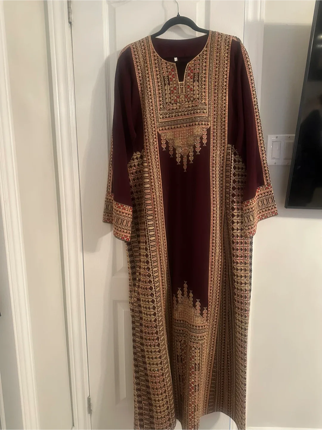 Embroidered Thobe Dress
