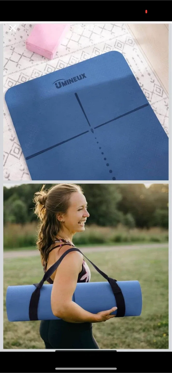 UMINEUX Yoga Mat - 10mm Thick, Super Cushioned image indicator(4)