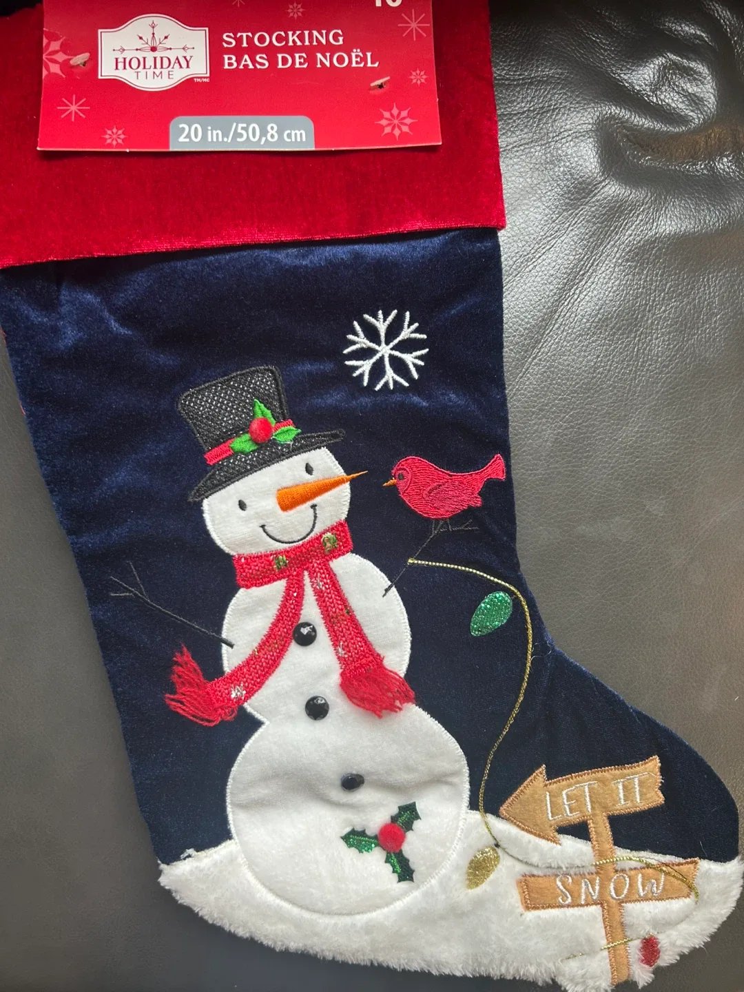 Holiday Time Snowman Stocking - New thumbnail