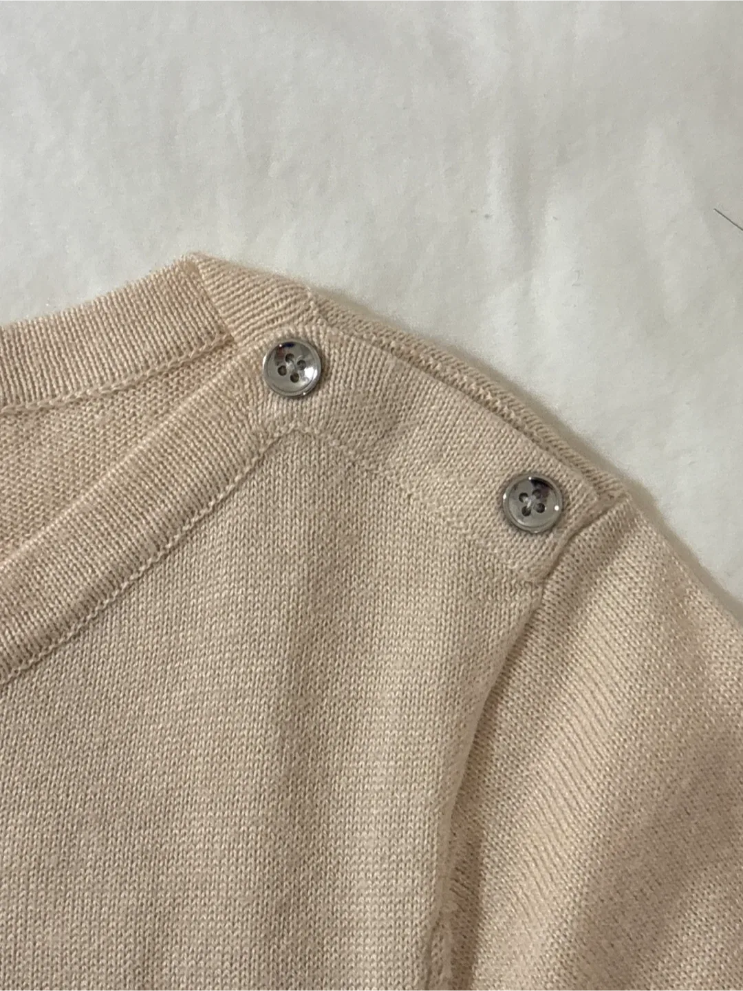 Boat Neck Knit Top with Button Detail image indicator(2)