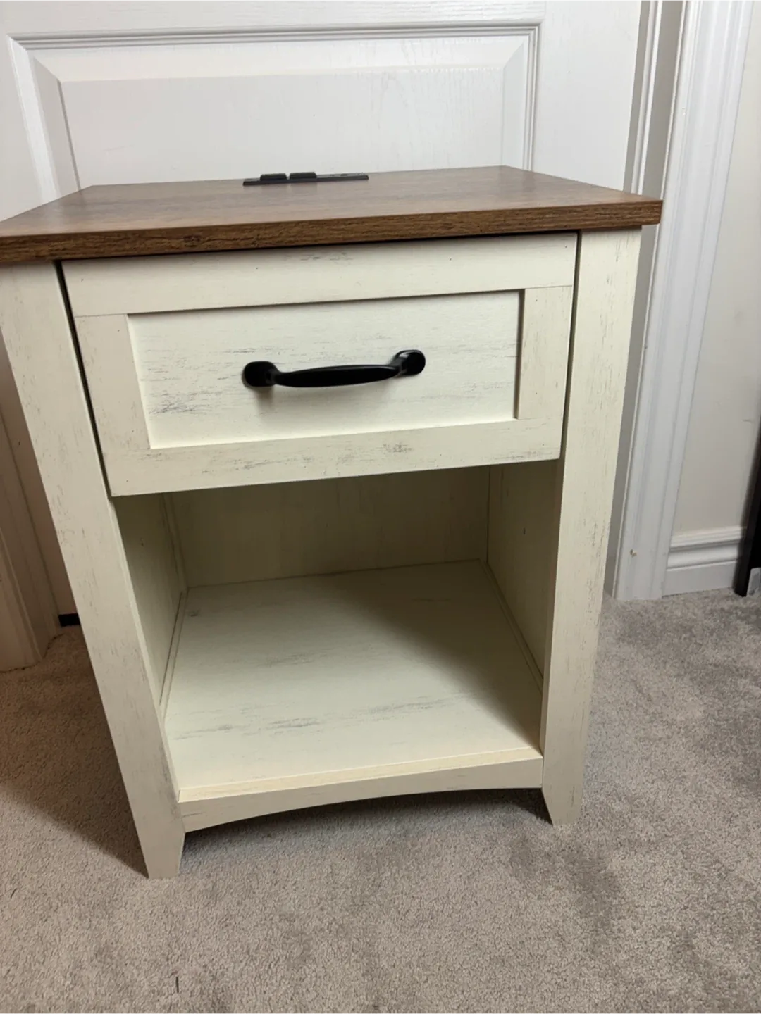 Bedside Nightstand with Drawer & Shelf image indicator(5)