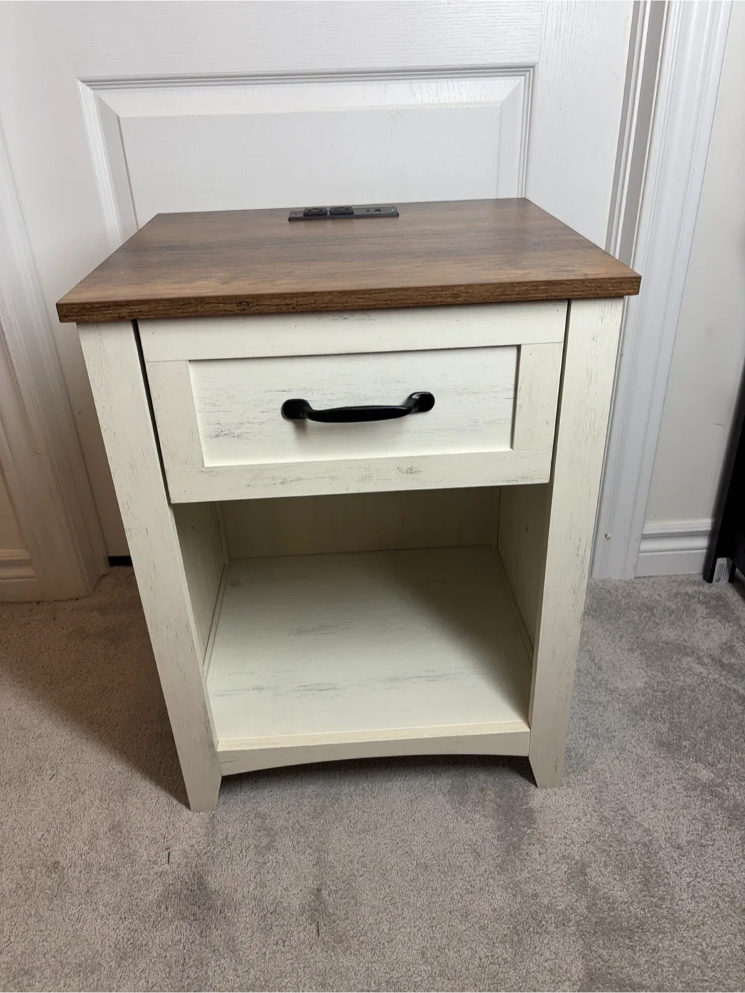 Bedside Nightstand with Drawer & Shelf image indicator(3)