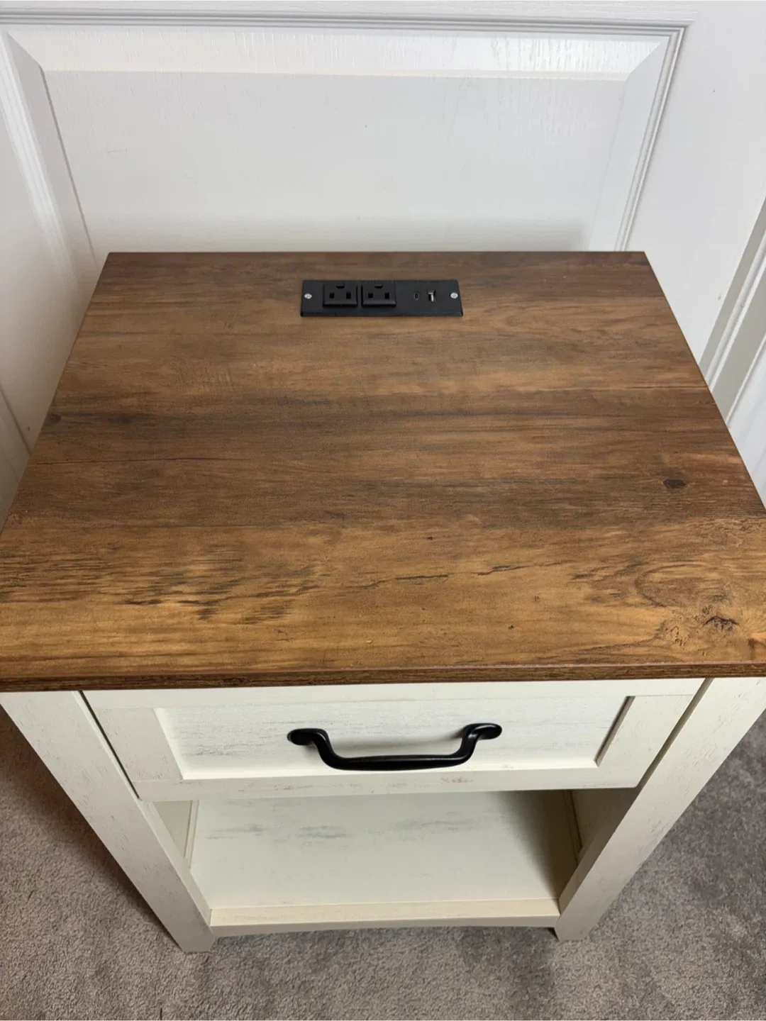 Bedside Nightstand with Drawer & Shelf image indicator(9)