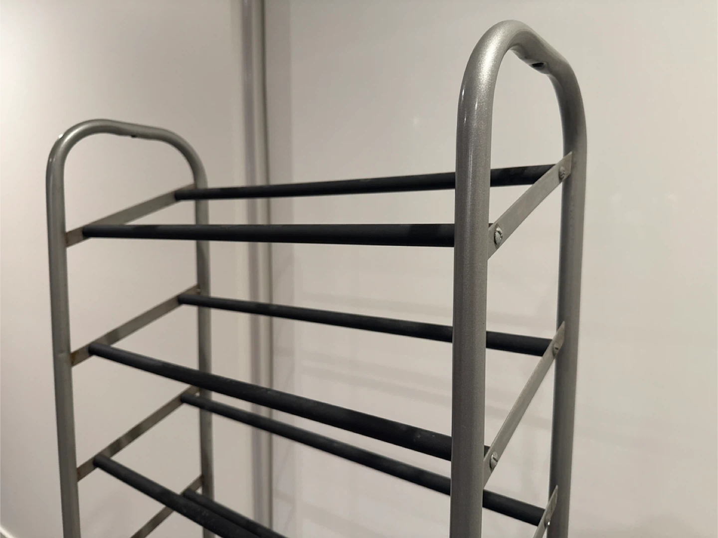 Shoe Rack - Silver & Black metal - photo 3