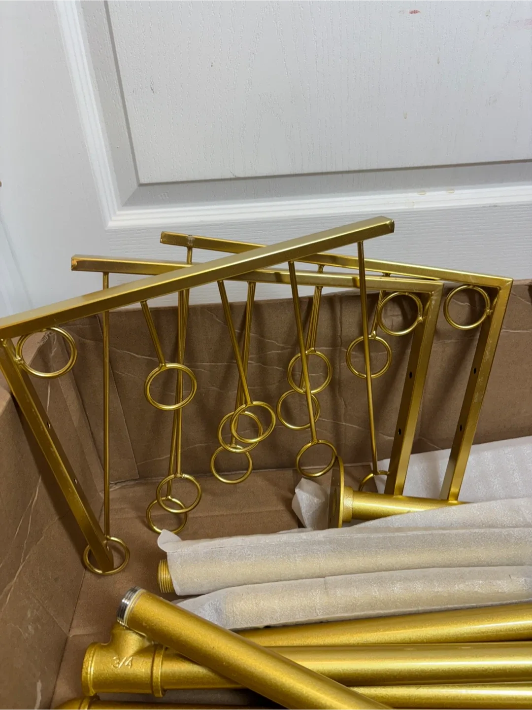 Antic Gold Clothes Rack /Gold hanger image indicator(3)