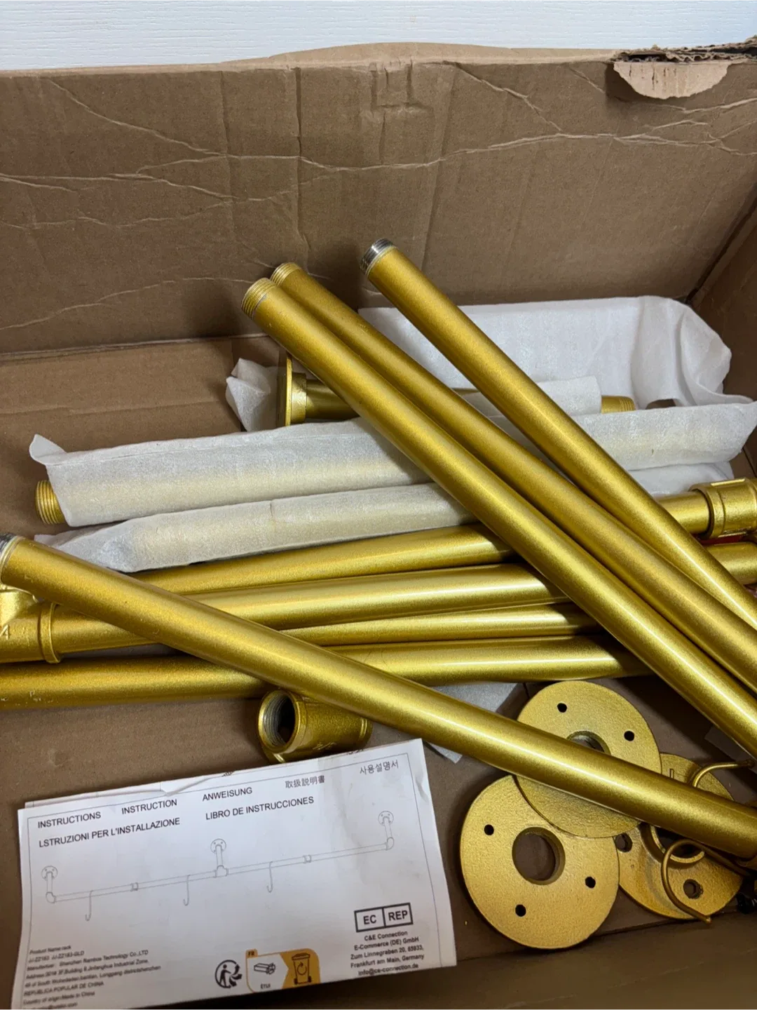 Antic Gold Clothes Rack /Gold hanger image indicator(2)