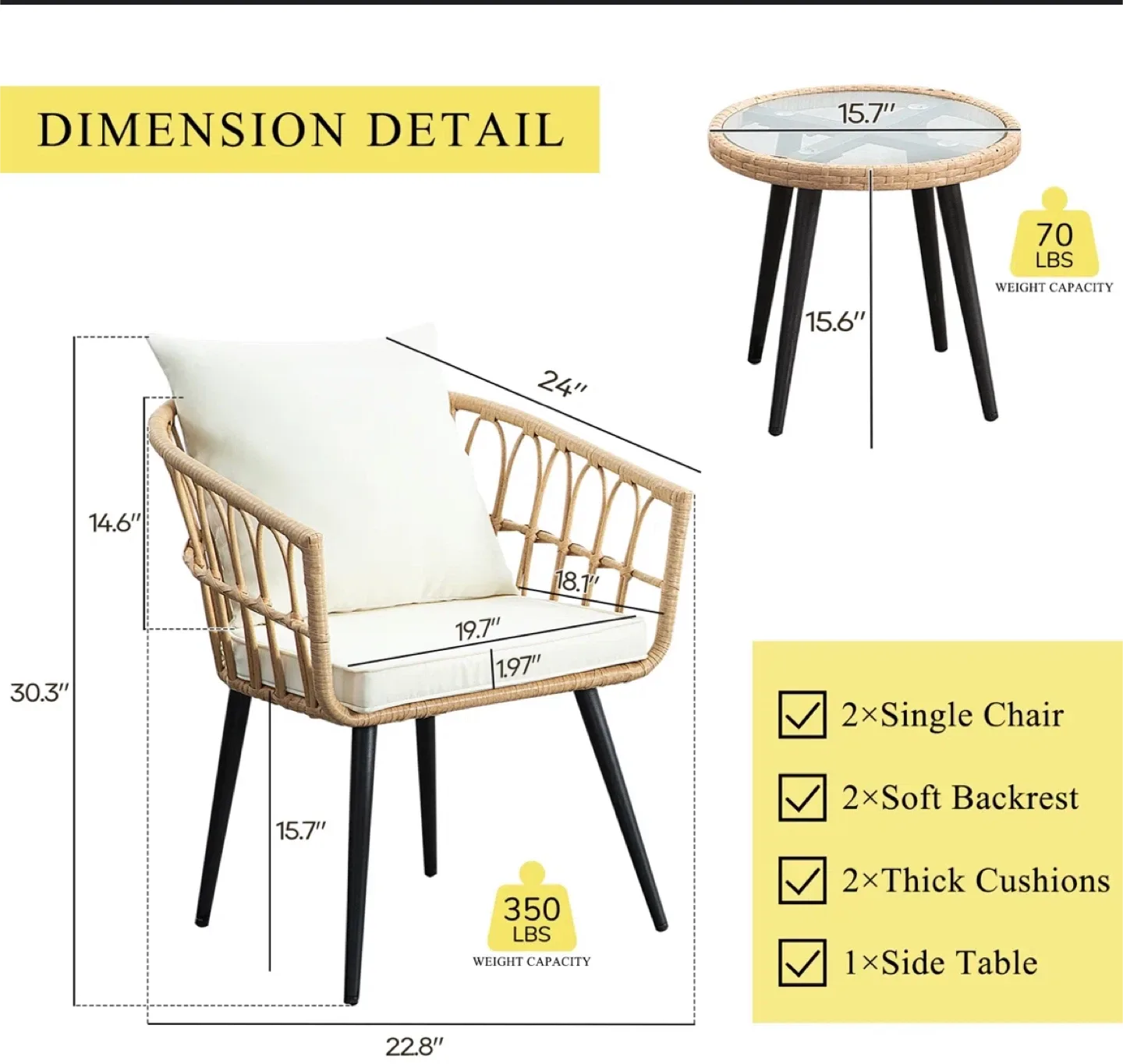 Bistro  Patio Set/ Table and chair image indicator(7)