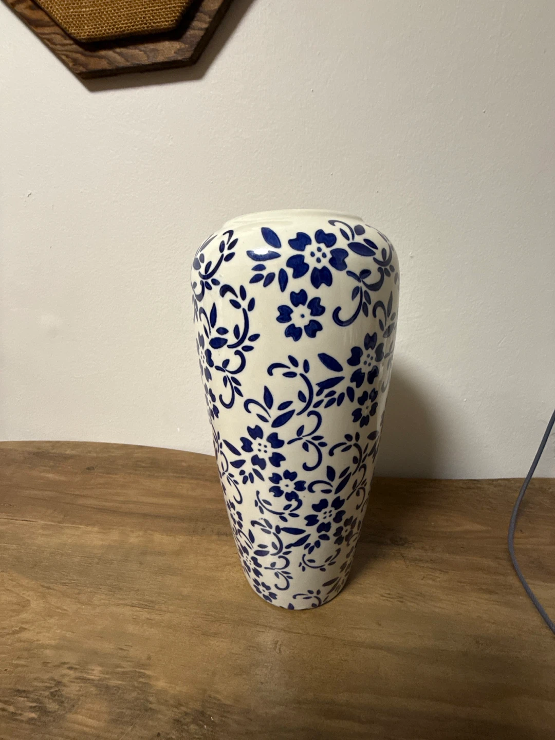 Floral Ceramic Vase - Blue & White - photo 3