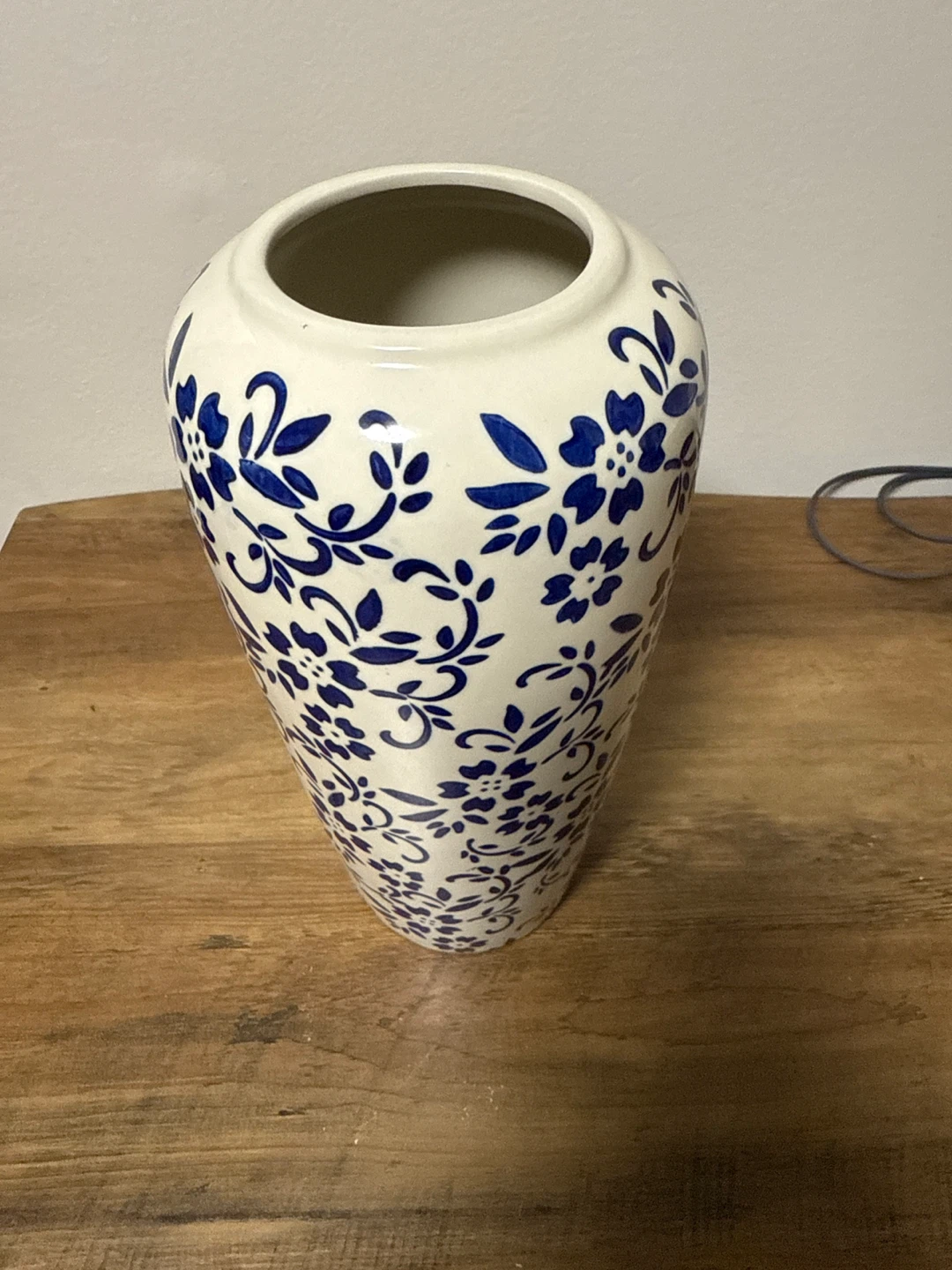 Floral Ceramic Vase - Blue & White - photo 2