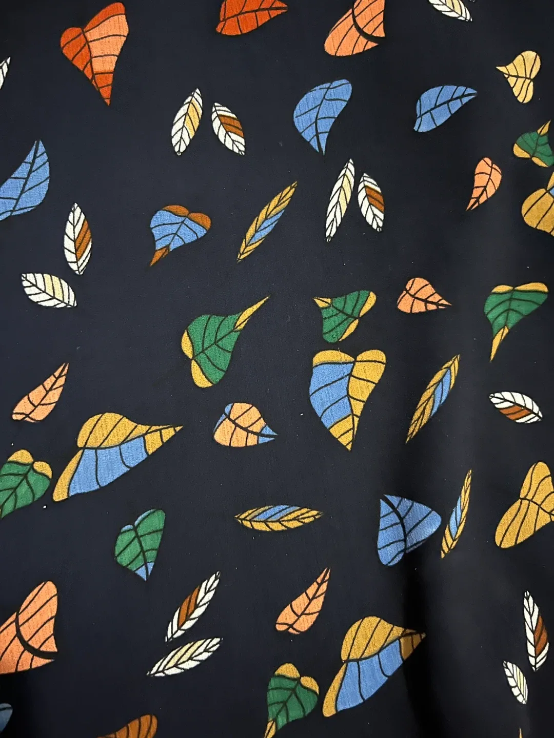 Ina women large sleeveless fit-and-flare dress leaf print image indicator(2)