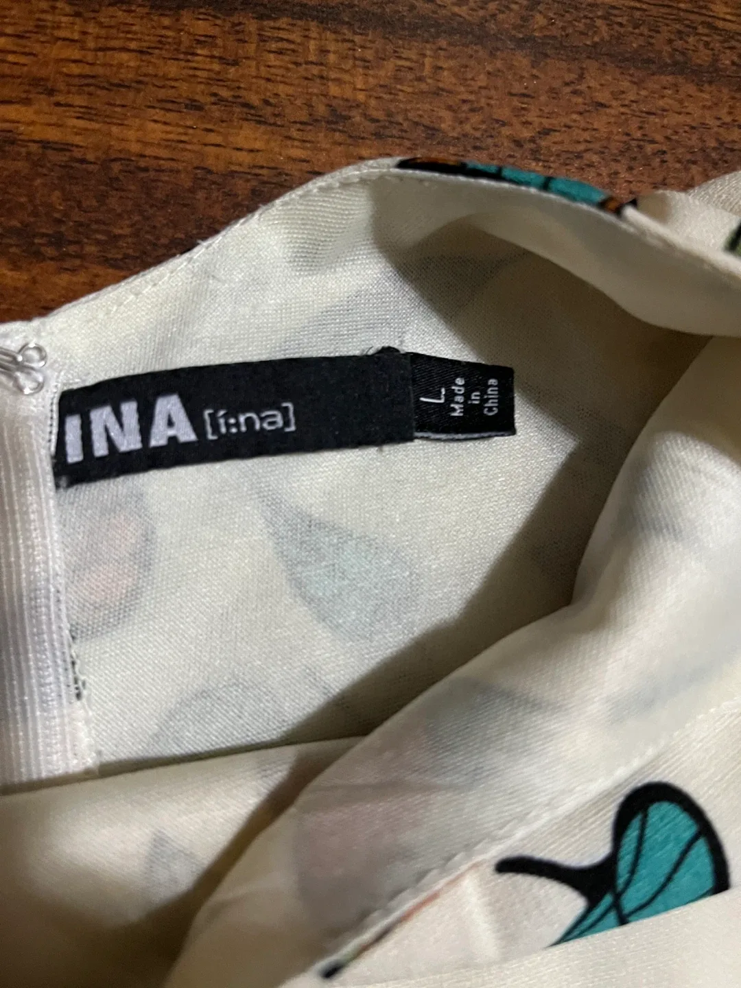 Ina women large sleeveless fit-and-flare dress leaf print image indicator(4)