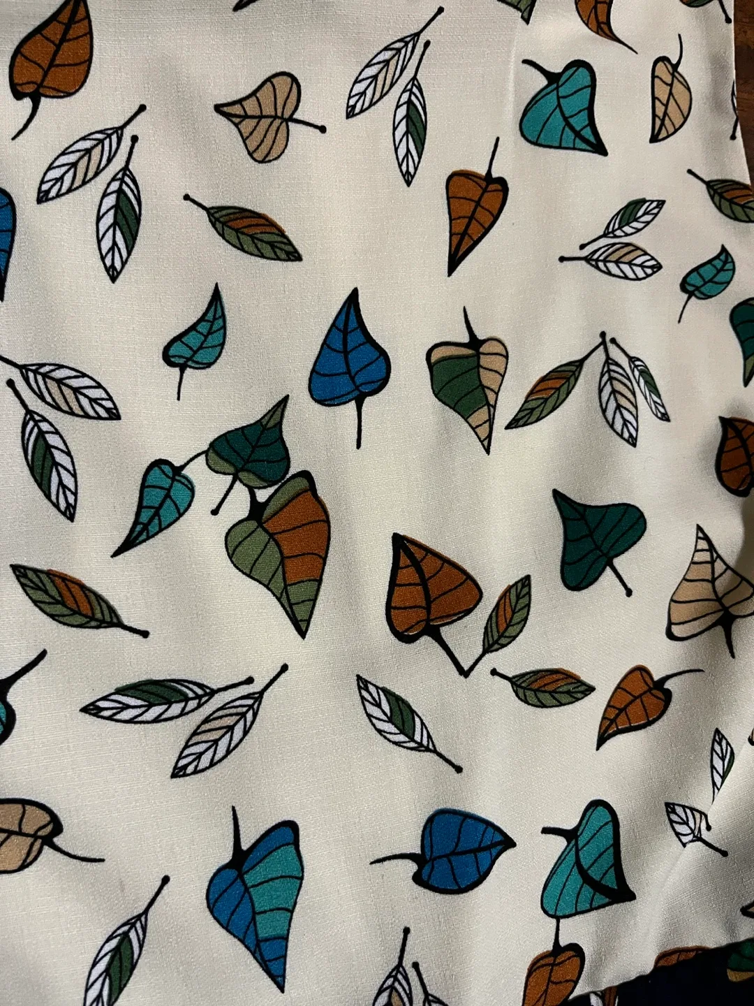 Ina women large sleeveless fit-and-flare dress leaf print image indicator(3)