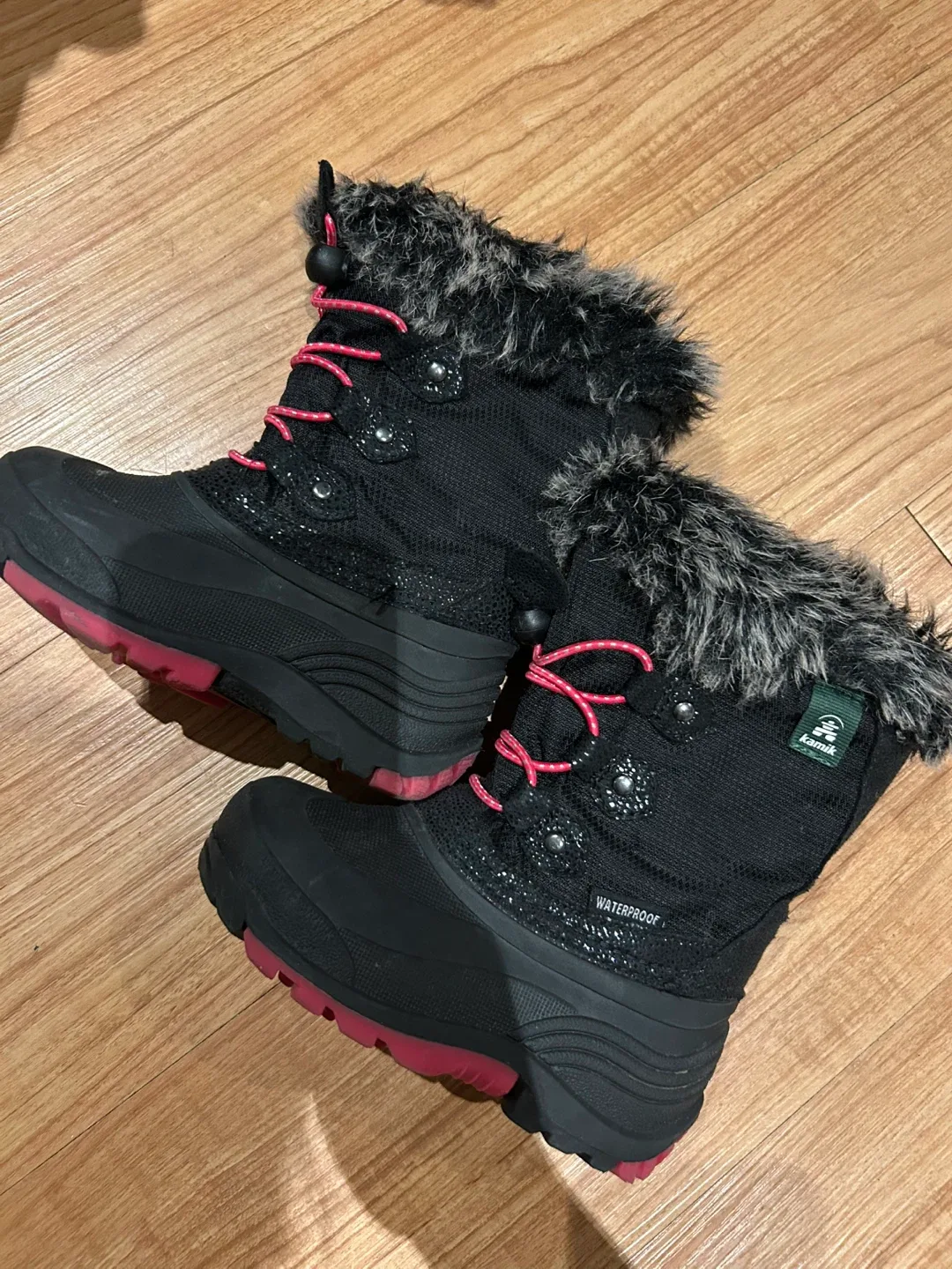 Kamik Black Winter Boots, Size 9