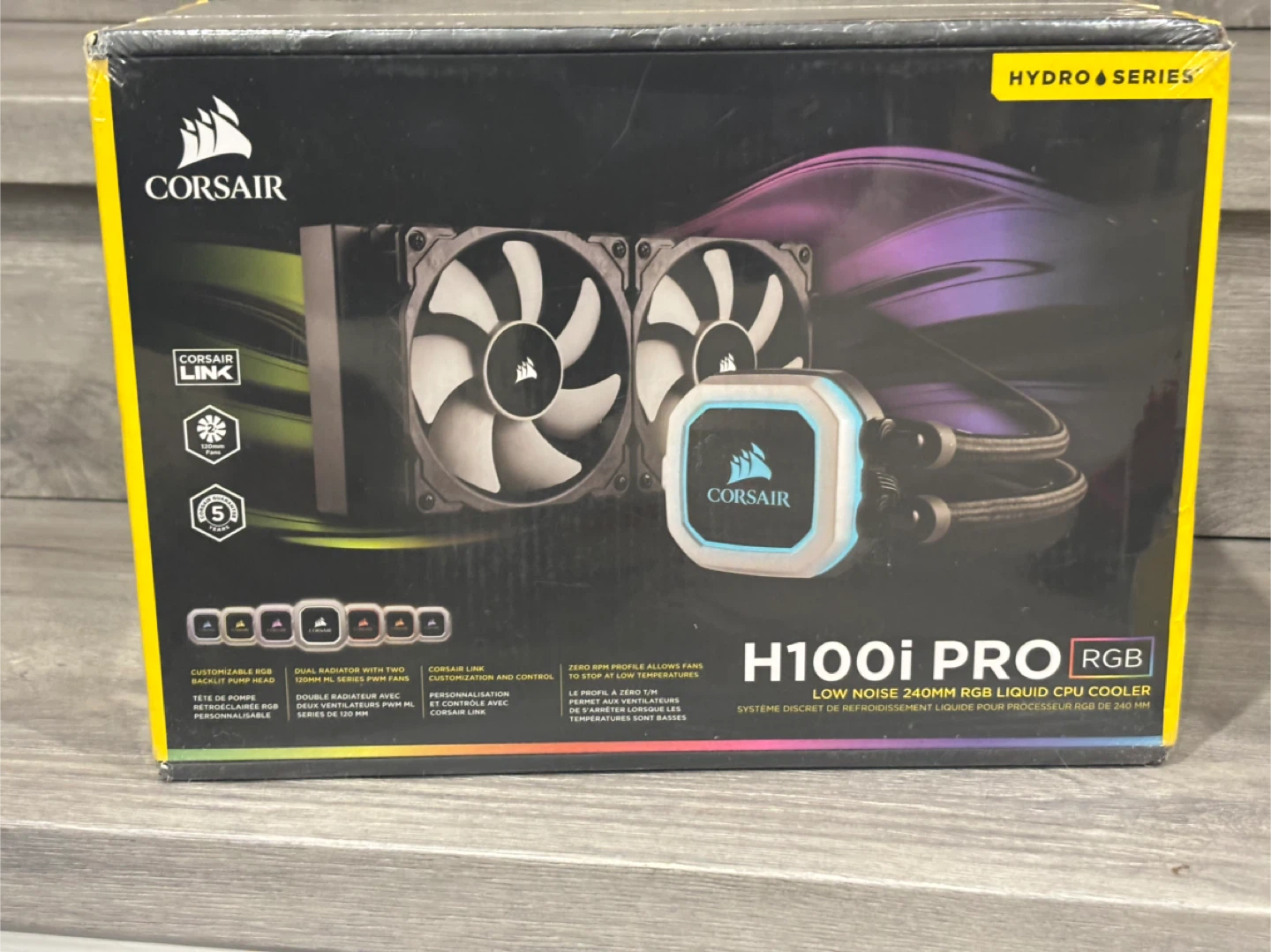 Corsair H100i PRO RGB Liquid CPU Cooler - New in Box! - photo 3