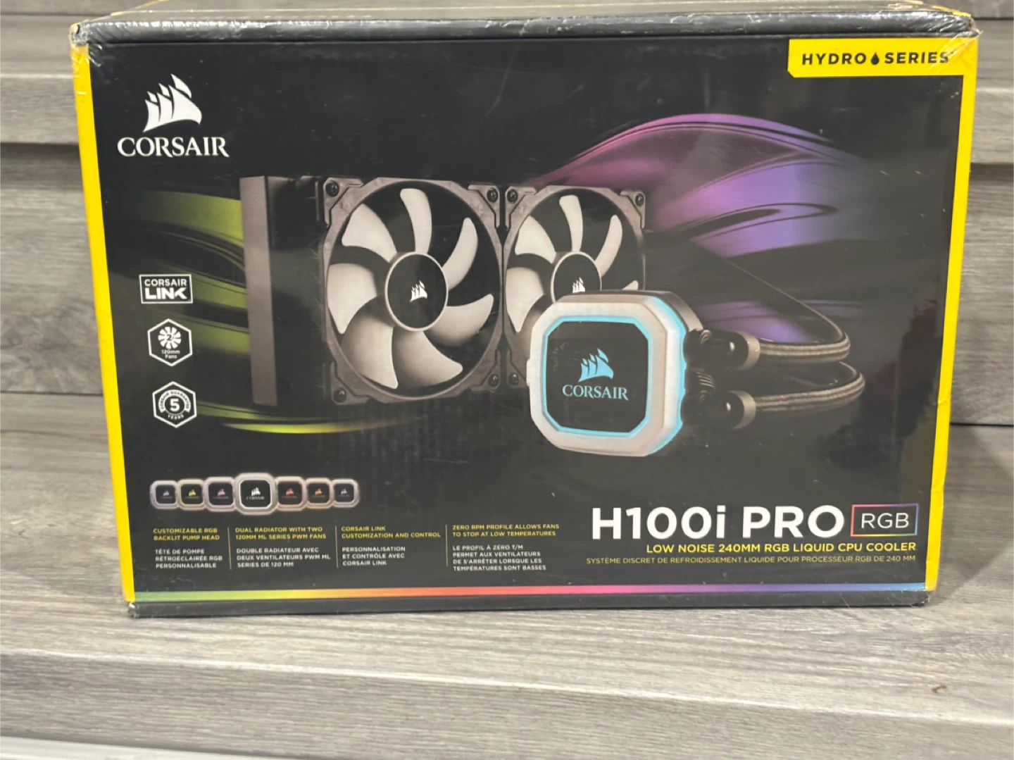 Corsair H100i PRO RGB Liquid CPU Cooler - New in Box!