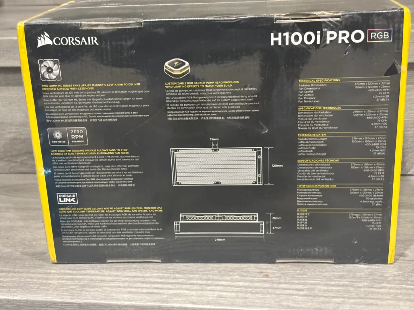 Corsair H100i PRO RGB Liquid CPU Cooler - New in Box! image indicator(4)