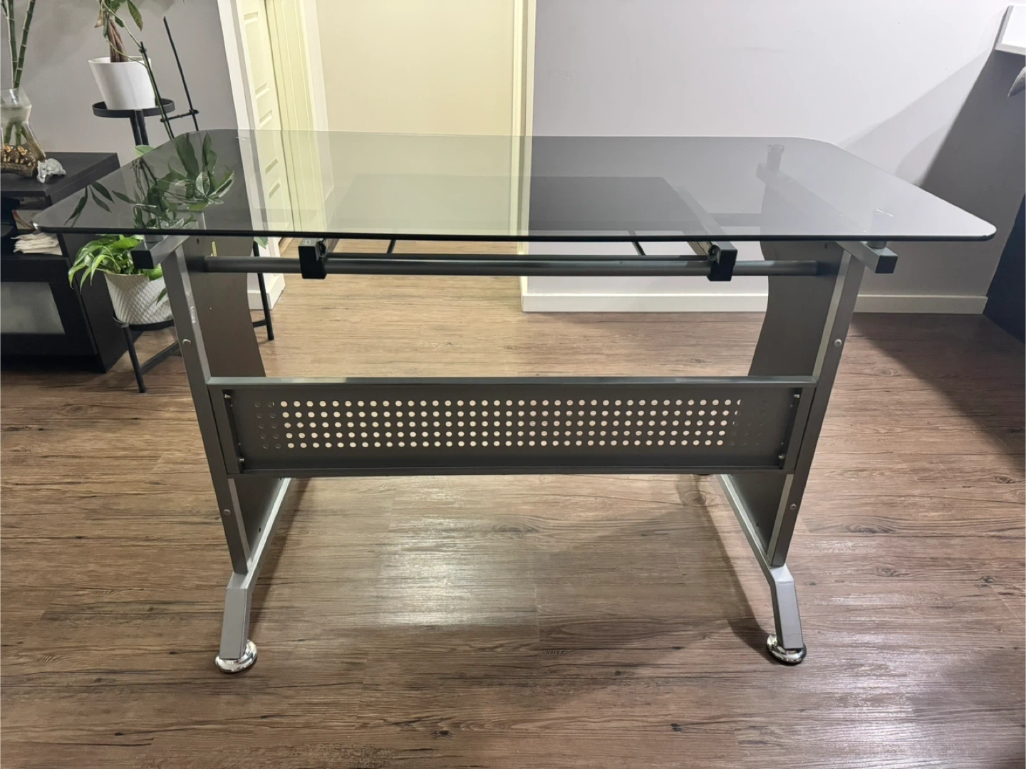 Glass Top Computer Desk with Chair - photo 4
