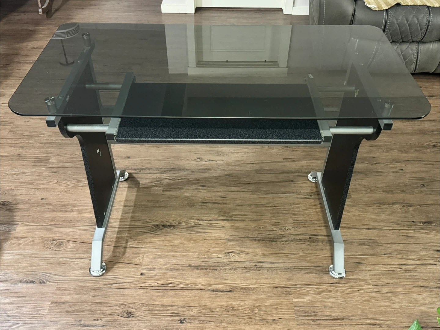 Glass Top Computer Desk with Chair - photo 5